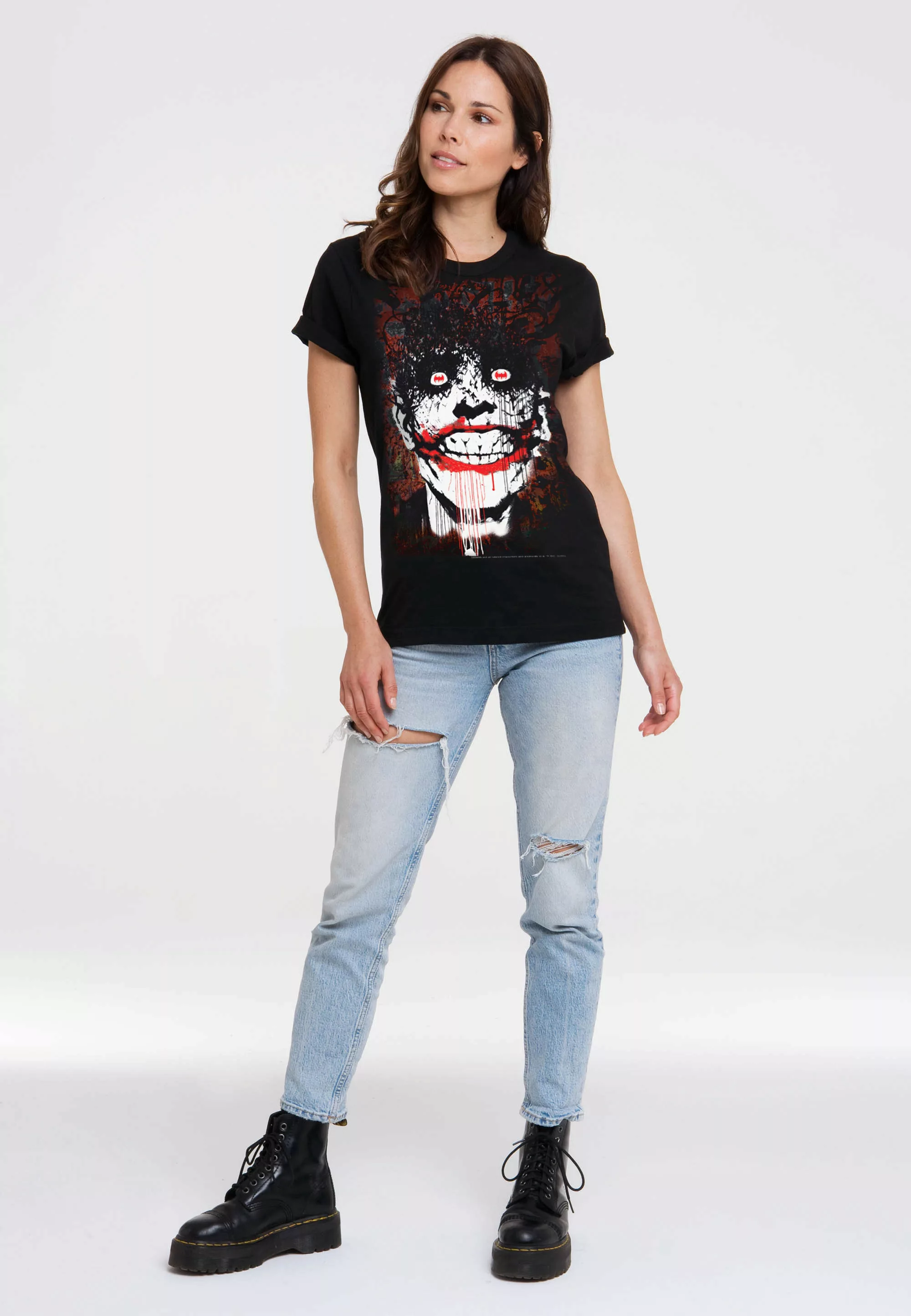 LOGOSHIRT T-Shirt Batman - Joker Bats Graffiti mit coolem Superschurken-Pri günstig online kaufen