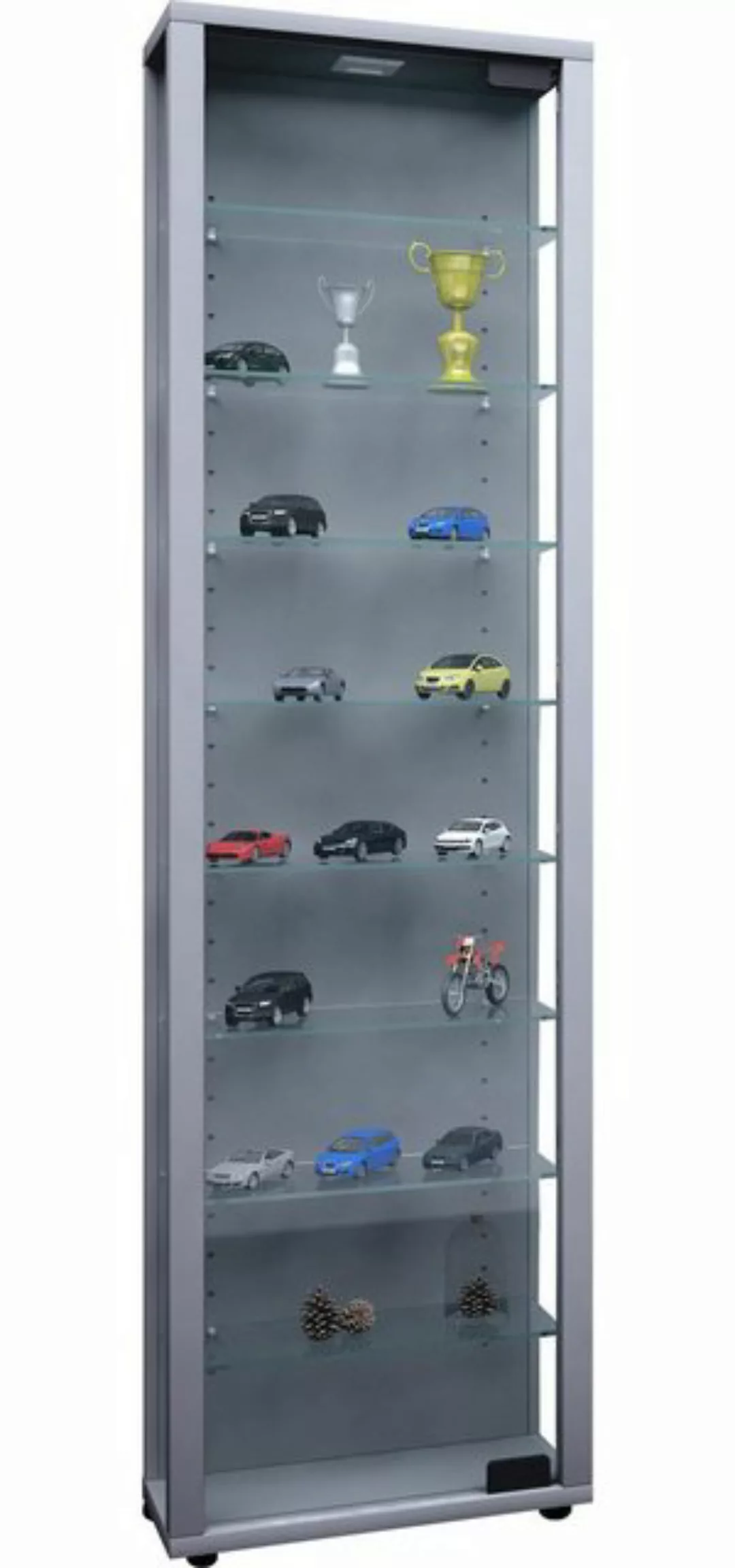 VCM Standvitrine Holz Glas Stand Vitrine Sammelvitrine Edana Maxi günstig online kaufen