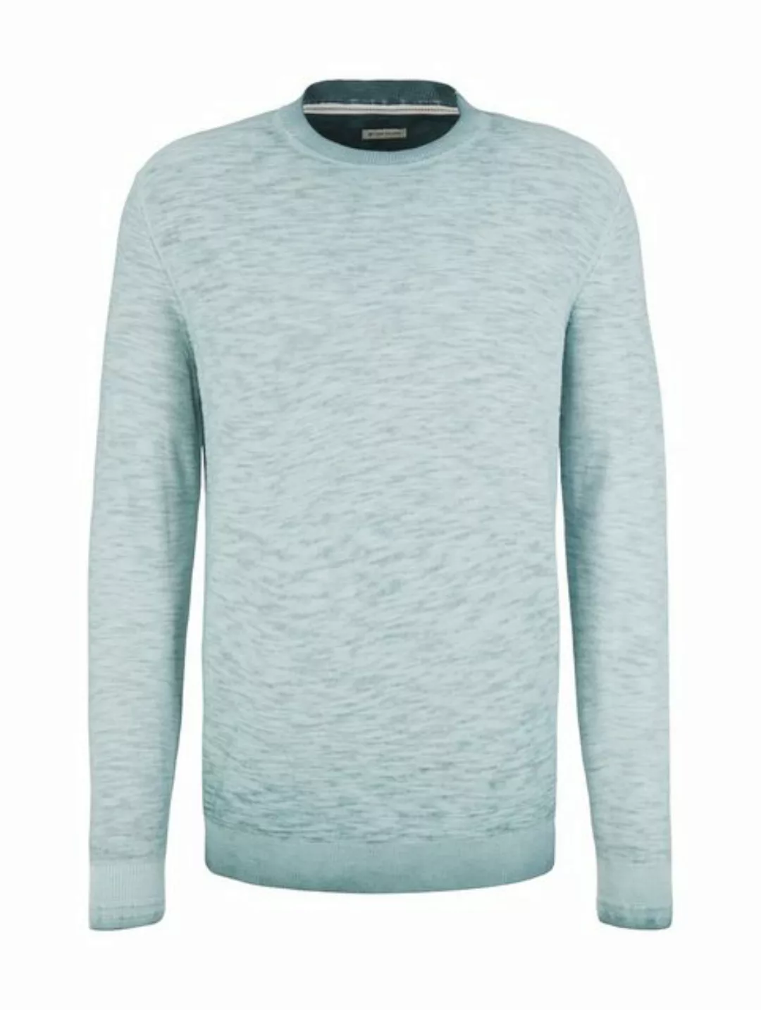 Tom Tailor Herren Rundhals Pullover PRINTED STRIPE KNITTER - Regular Fit günstig online kaufen