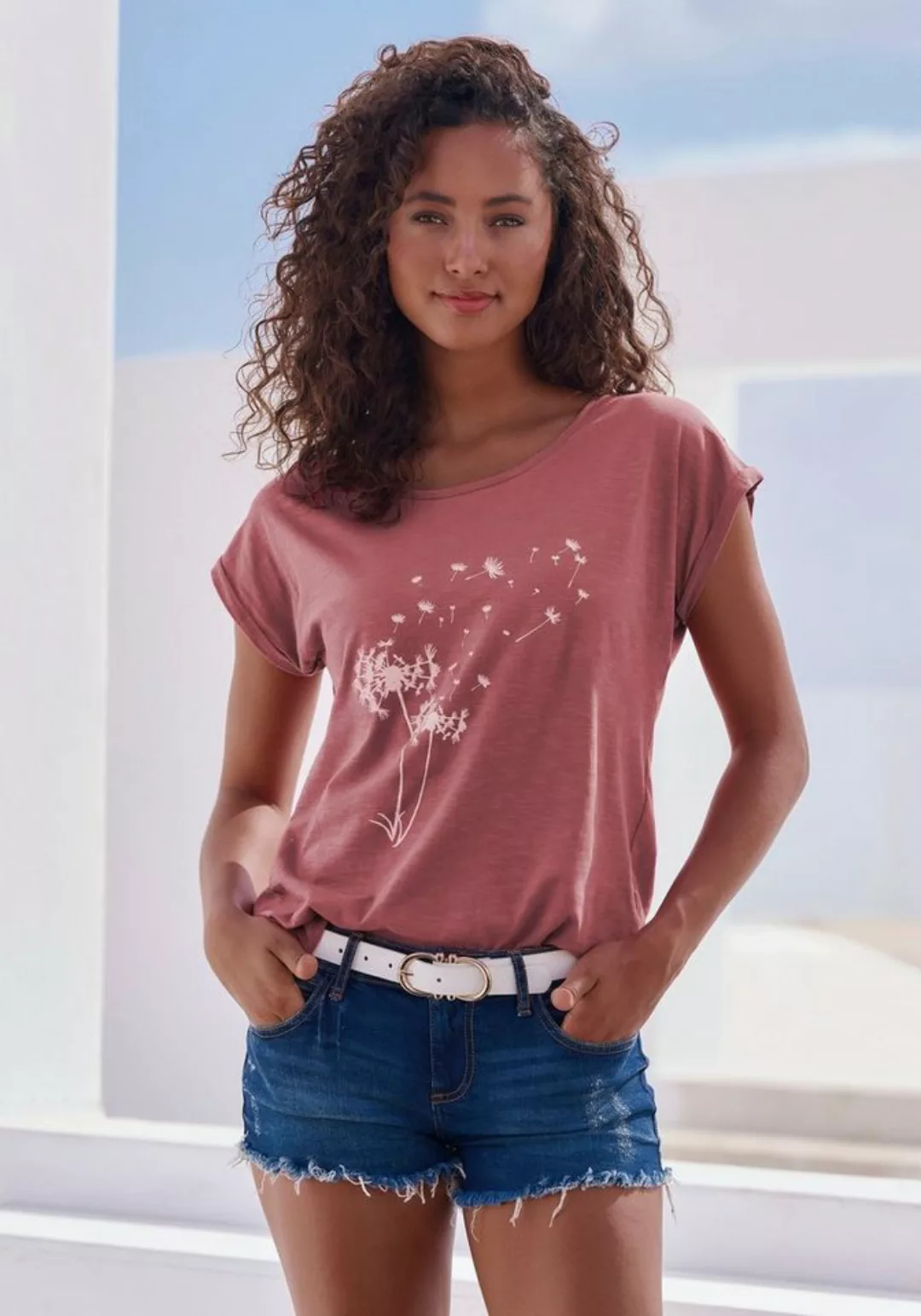 Vivance T-Shirt (1-tlg) mit Frontdruck "Pusteblume günstig online kaufen