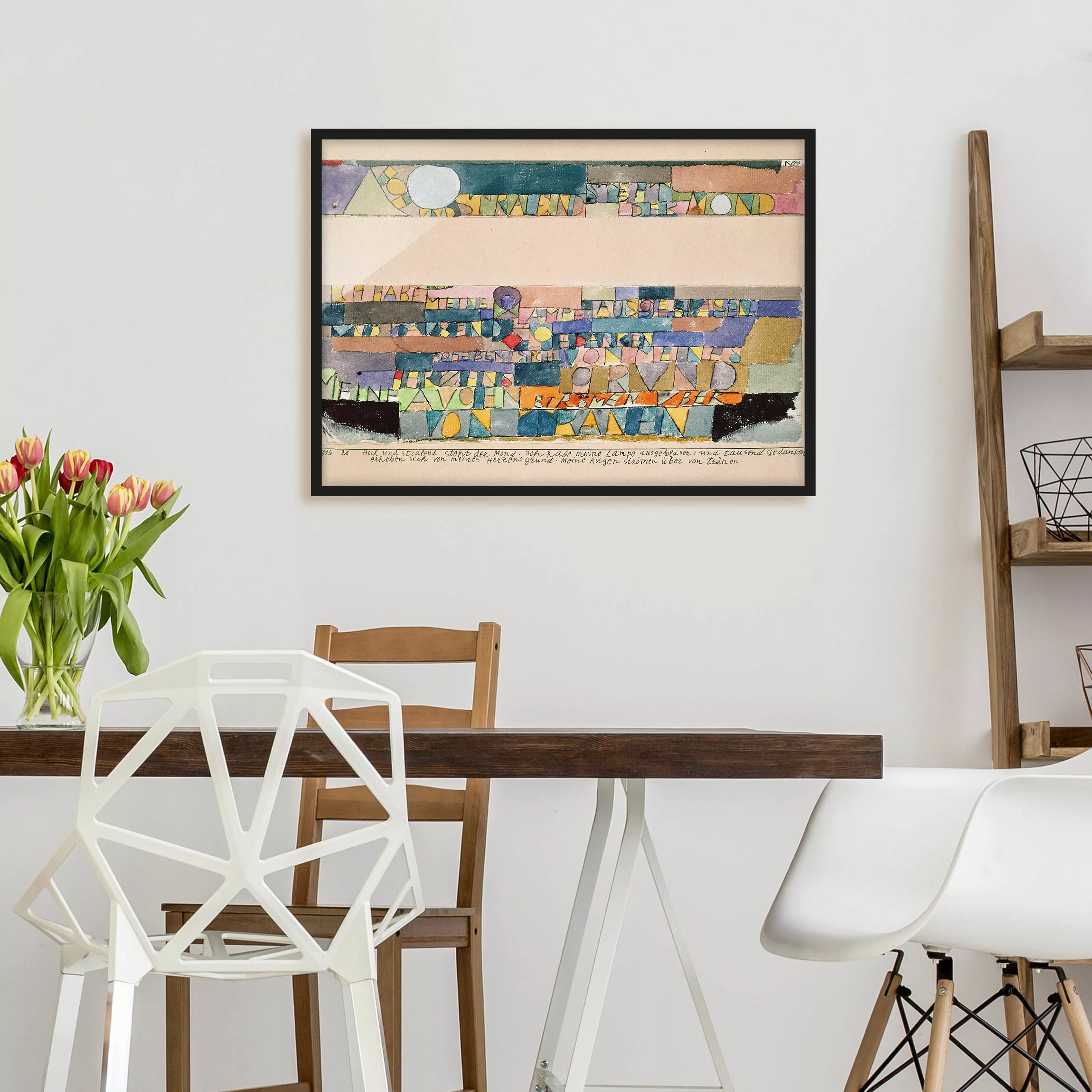 Bild mit Rahmen Kunstdruck - Querformat Paul Klee - Der Mond günstig online kaufen
