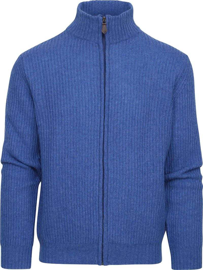 Suitable Strickjacke Wool Blend Blau - Größe 3XL günstig online kaufen