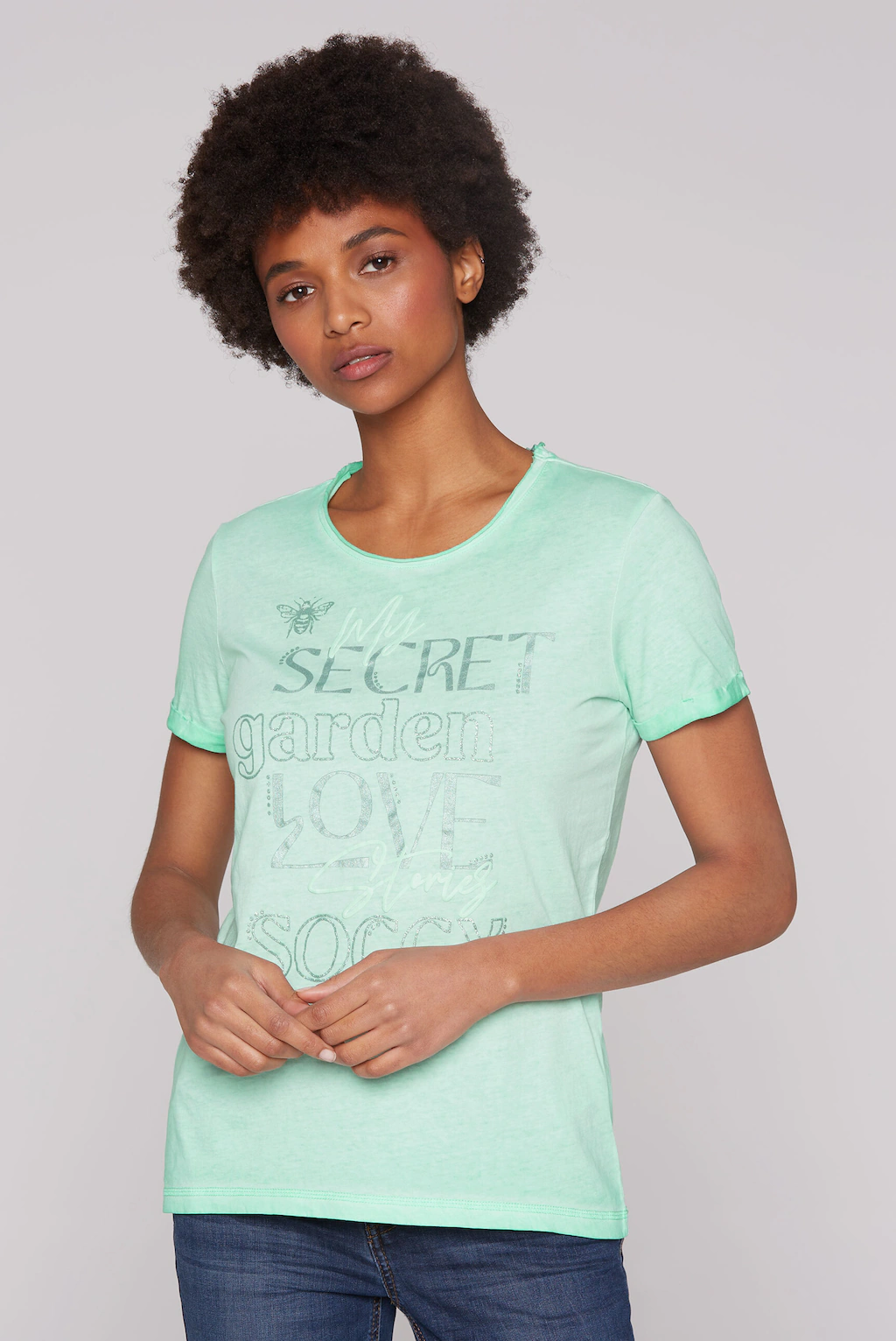 SOCCX Rundhalsshirt, mit Turn-Up-Ärmel günstig online kaufen