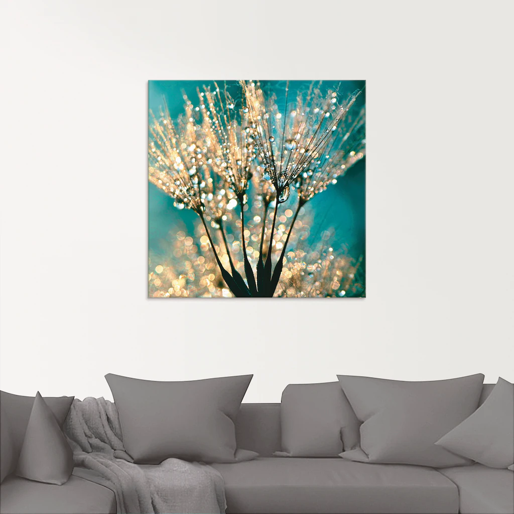 Artland Glasbild »Pusteblume Schirmchen abstrakt«, Blumen, (1 St.), in vers günstig online kaufen