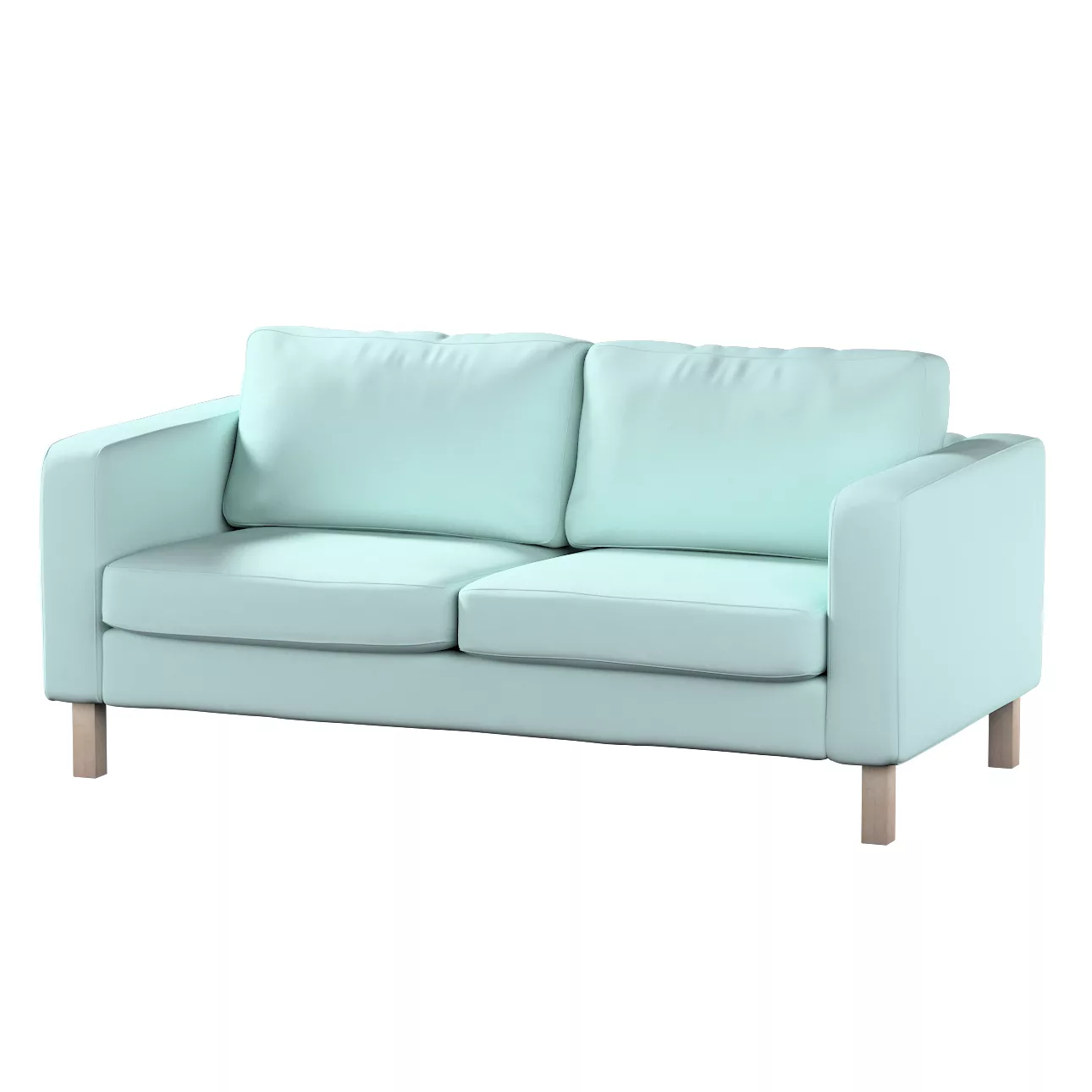 Bezug für Karlstad 2-Sitzer Sofa nicht ausklappbar, hellblau, Sofahusse, Ka günstig online kaufen