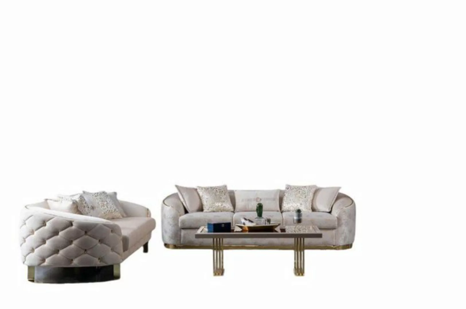 JVmoebel Sofa Luxus Sofagarnitur Hotel Einrichtung Couch Set Polster Möbel günstig online kaufen