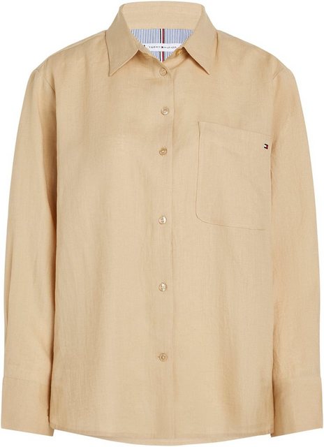 Tommy Hilfiger Hemdbluse LINEN EASY FIT LS SHIRT mit Brusttasche günstig online kaufen