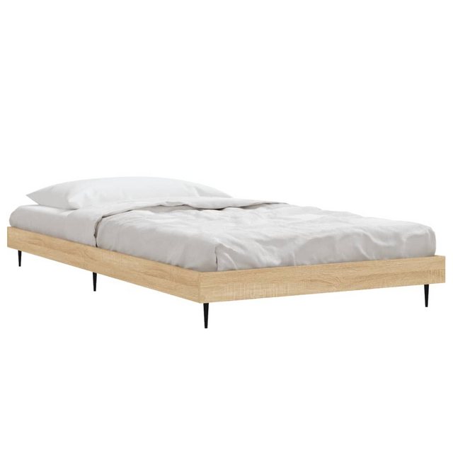 vidaXL Bett Bettgestell ohne Matratze Sonoma-Eiche 100x200 cm Holzwerkstoff günstig online kaufen