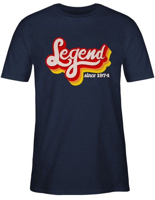 Shirtracer T-Shirt Legend since 1974 Retro Fünfzig 50. Geburtstag günstig online kaufen