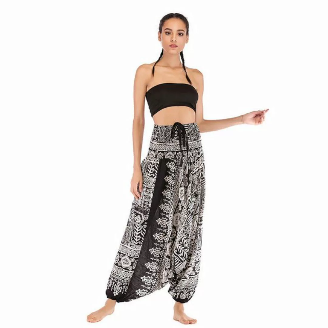 AUKUU Loungepants Damenhose, weite Freizeithose, Haremshose, Yogahose günstig online kaufen