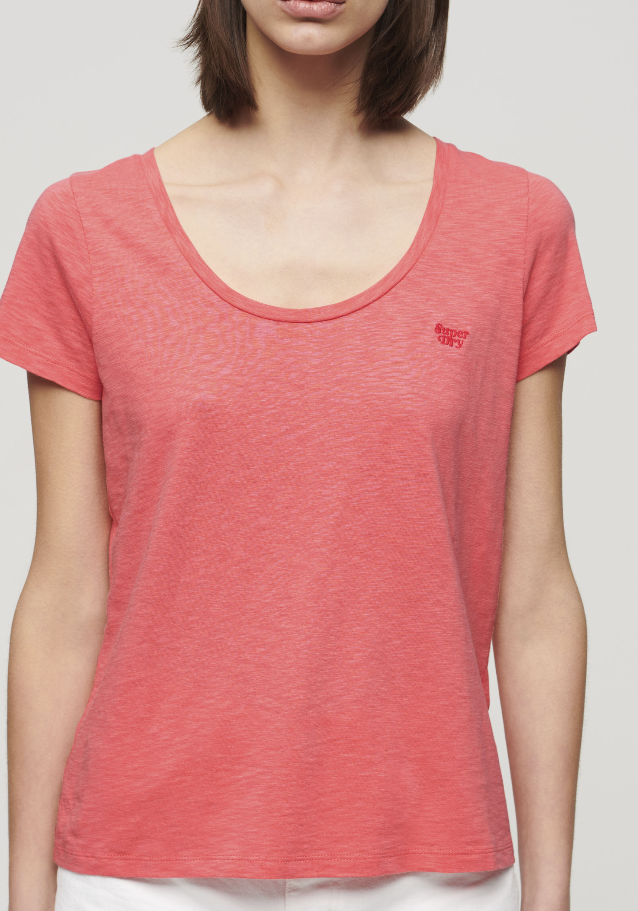 Superdry Kurzarmshirt "SCOOP NECK TEE" günstig online kaufen