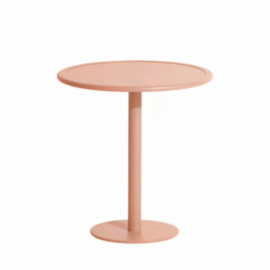Runder Tisch Week-End metall rosa / Bistrot - Aluminium - Ø 70 cm - Petite günstig online kaufen