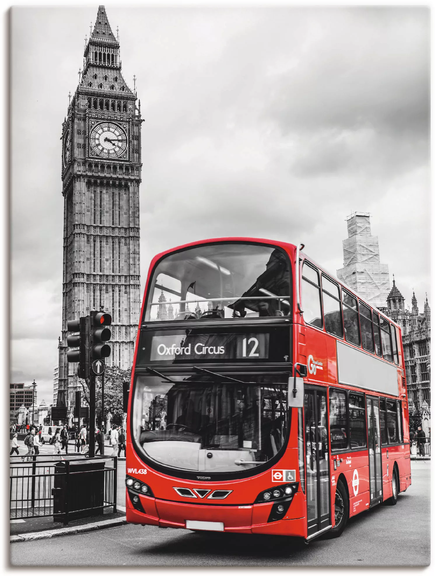 Artland Wandbild »London Bus und Big Ben«, Gebäude, (1 St.), als Leinwandbi günstig online kaufen