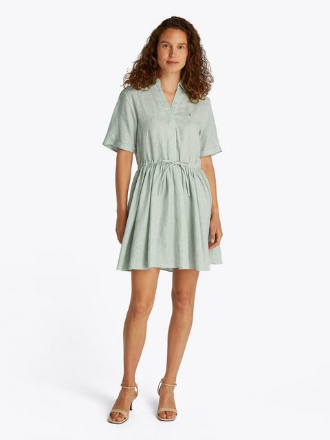 Tommy Hilfiger Hemdblusenkleid ESS LINEN S/S SHORT DRESS mit Tunnelzug in d günstig online kaufen