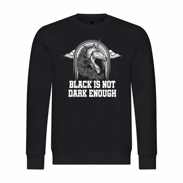 deinshirt Rundhalspullover Herren Pullover Black is not dark enough Mit Pri günstig online kaufen