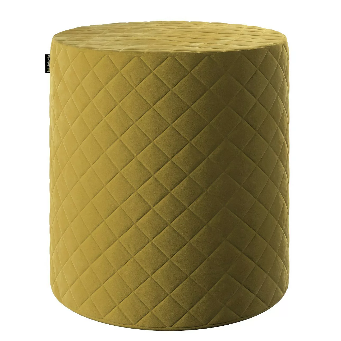 Pouf Barrel gesteppt, olivegrün, ø 40 x 40 cm, Velvet (704-27) günstig online kaufen