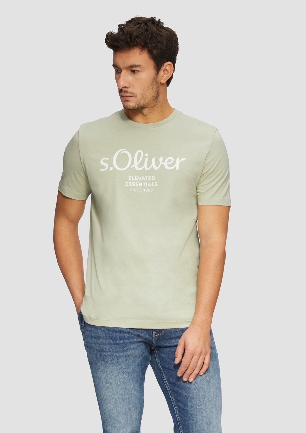 s.Oliver T-Shirt mit Logo-Print Rundhals, kurzarm günstig online kaufen
