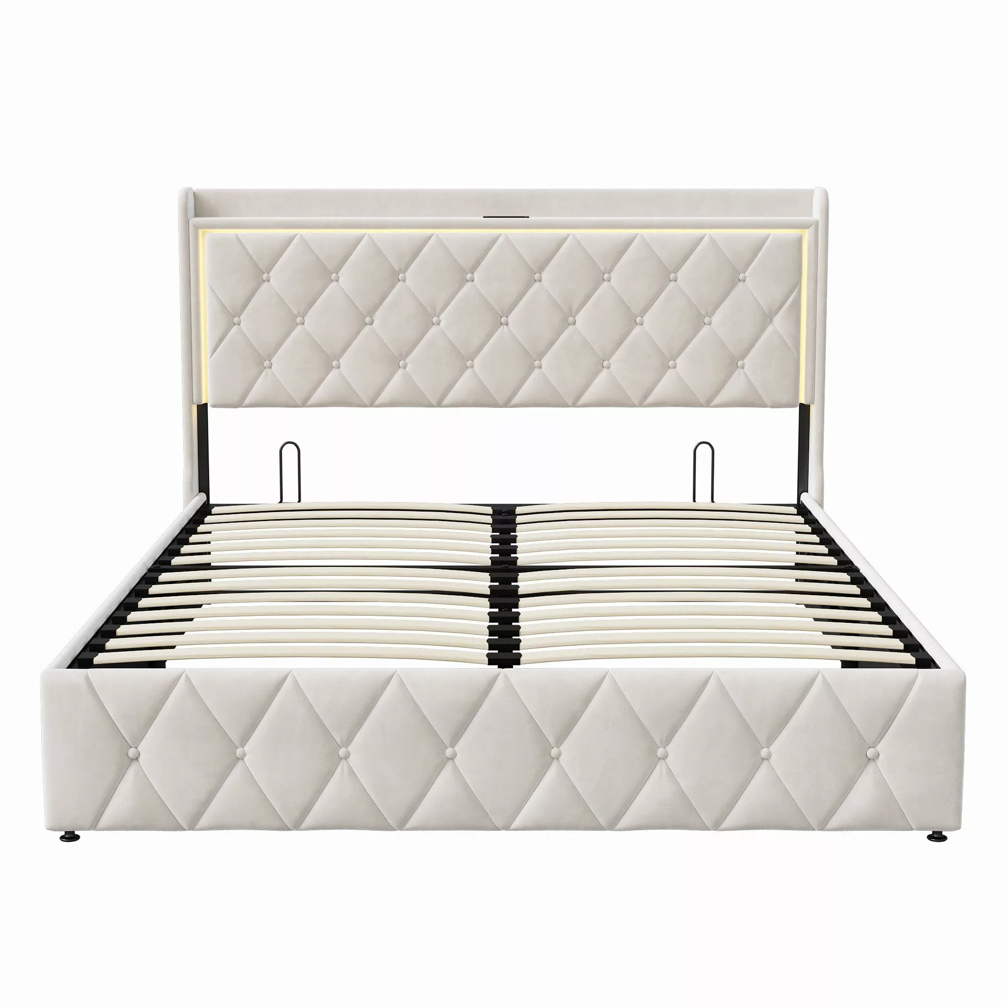 Furnishings Home Polsterbett Stauraumbett Doppelbett (1-tlg. günstig online kaufen