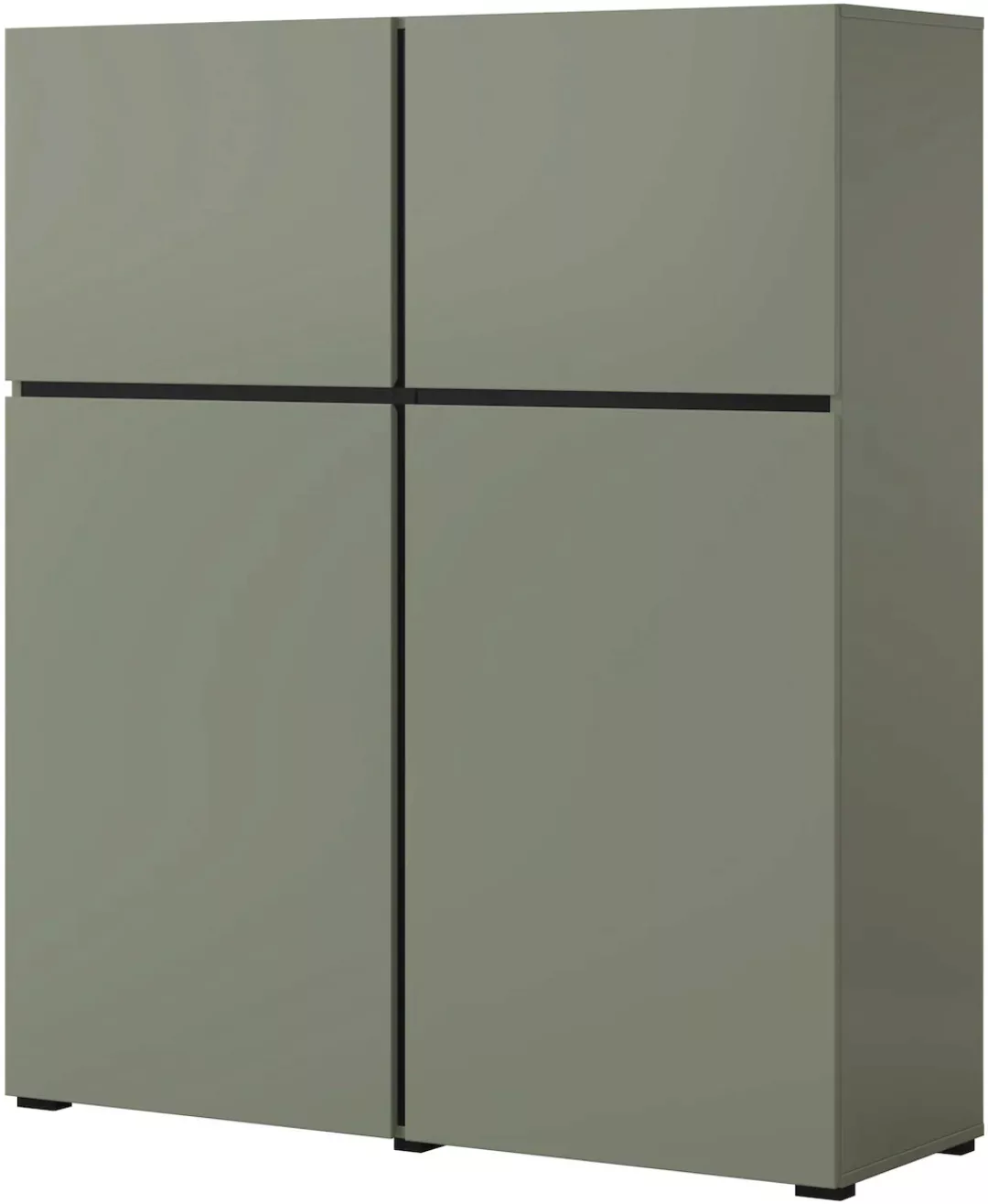 INOSIGN Highboard "Cross, moderne grifflose Hochkommode mit 4 Türen,Türkomm günstig online kaufen