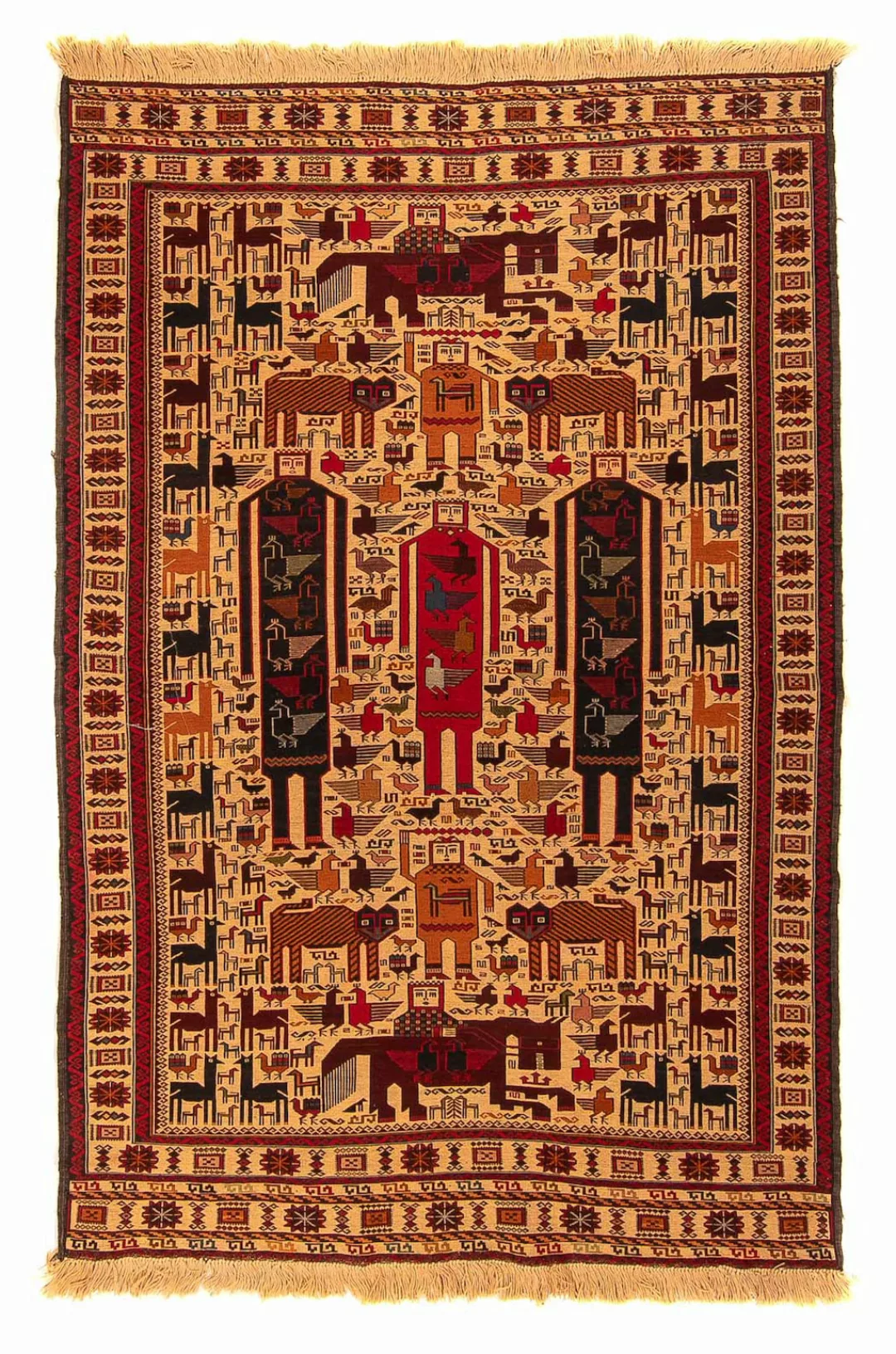 morgenland Wollteppich »Kelim - Oriental - 197 x 129 cm - hellbraun«, recht günstig online kaufen