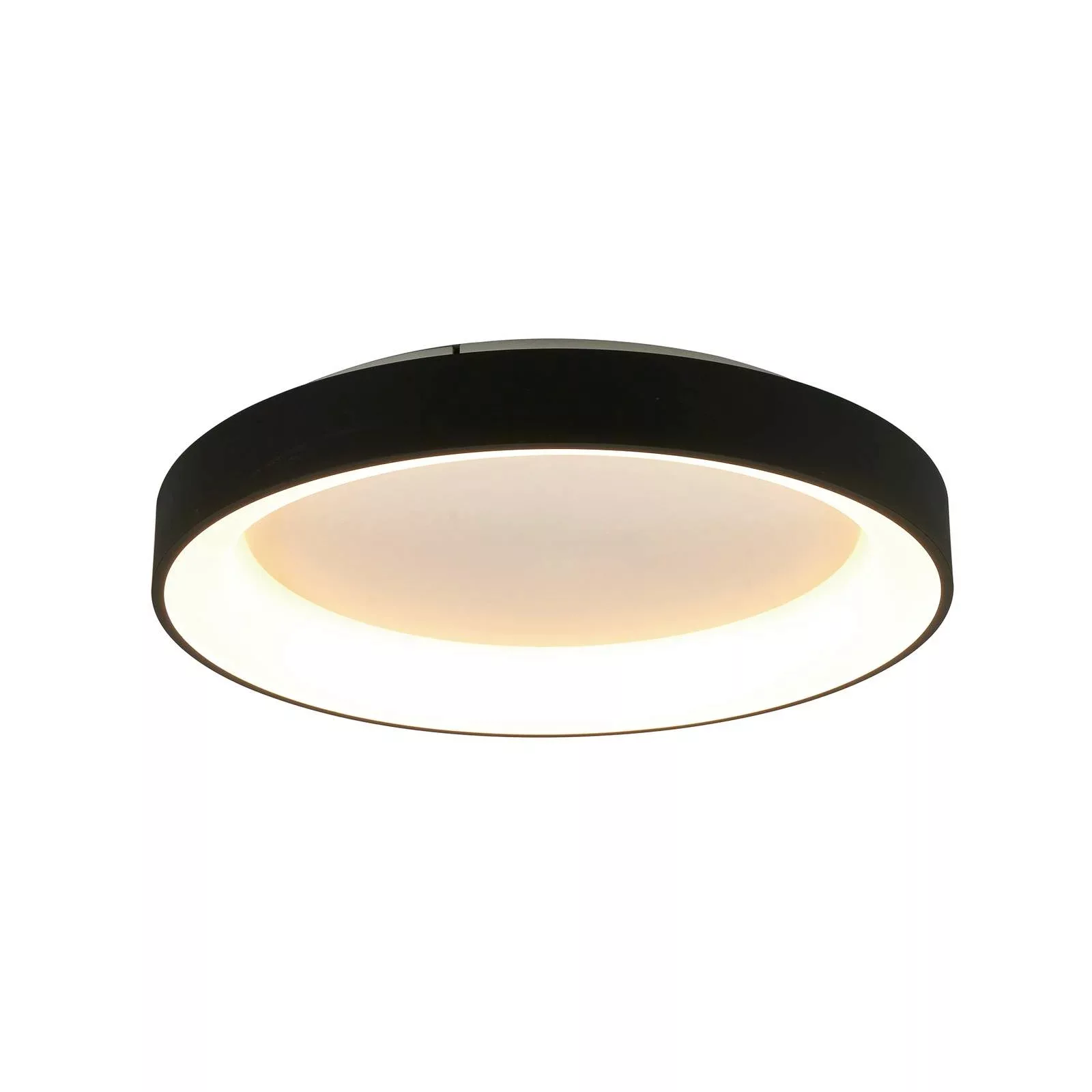 LED-Deckenlampe Niseko II CCT Fernbedienung, Ø 78cm, schwarz günstig online kaufen