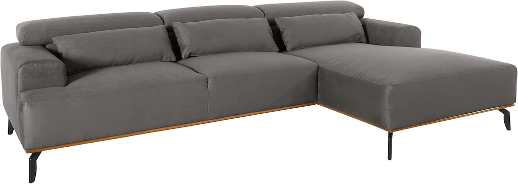 Places of Style Ecksofa "Carlo L-Form", Kopfteilverstellung günstig online kaufen