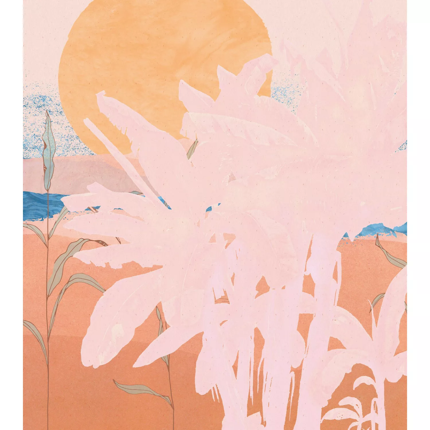 KOMAR Vlies Fototapete - Platanos Pink - Größe 250 x 280 cm mehrfarbig günstig online kaufen