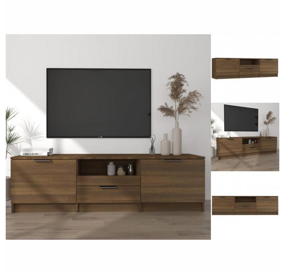 vidaXL TV-Schrank TV-Schrank Braun Eichen-Optik 140x35x40 cm Spanplatte Low günstig online kaufen