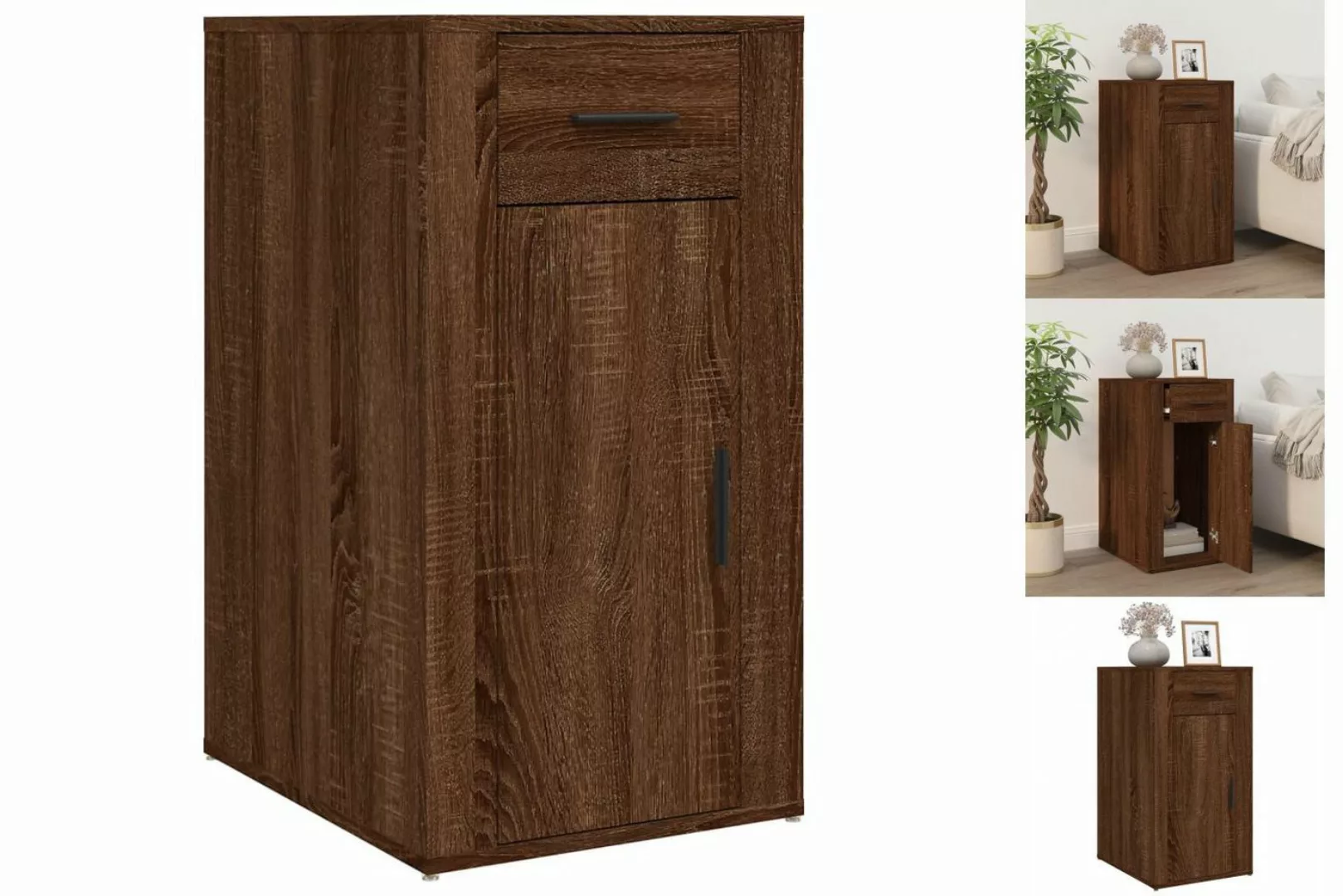 vidaXL Aktenschrank Büroschrank Braun Eichen-Optik 40x49x75 cm Spanplatte B günstig online kaufen