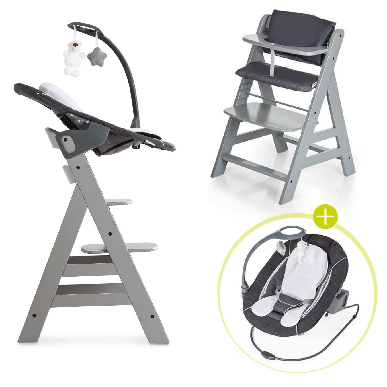 Hauck Hochstuhl Alpha Plus Grau - günstig online kaufen