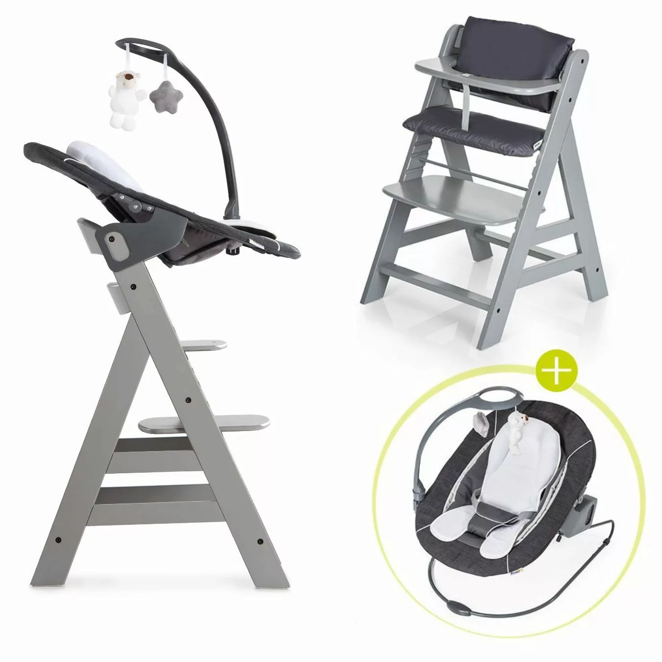 Hauck Hochstuhl Alpha Plus Grau - günstig online kaufen