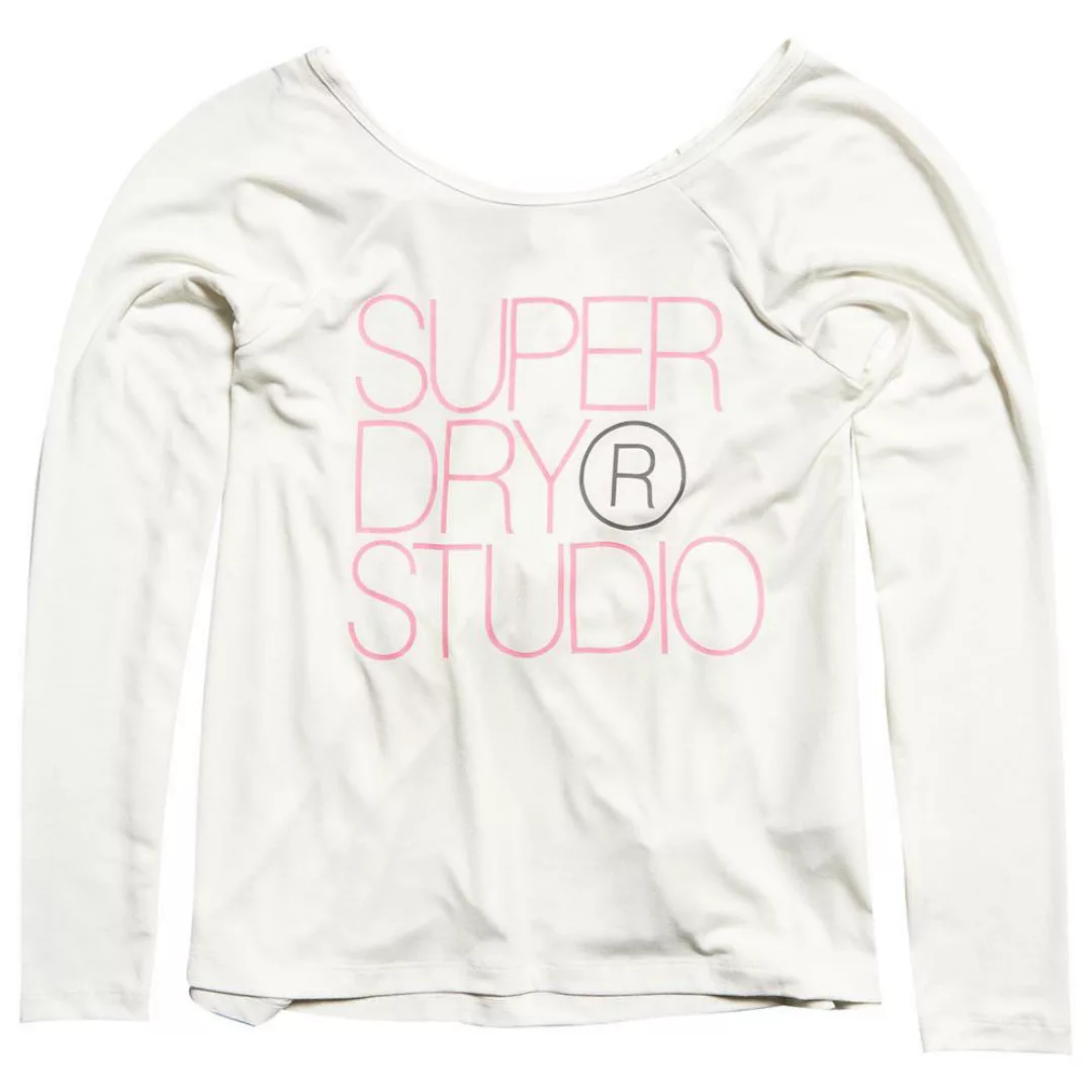 Superdry Studio Drape Back Langarm-t-shirt 2XS Chalk günstig online kaufen