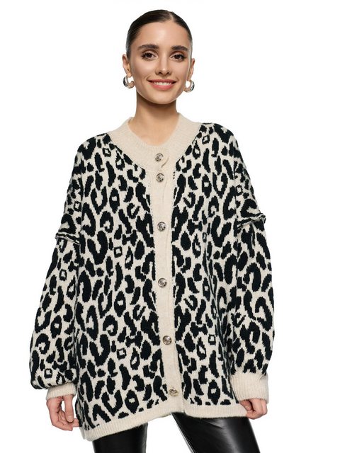 Worldclassca Cardigan WORLDCLASSCA Damen Cardigan Oversize Strickjacke Knöp günstig online kaufen