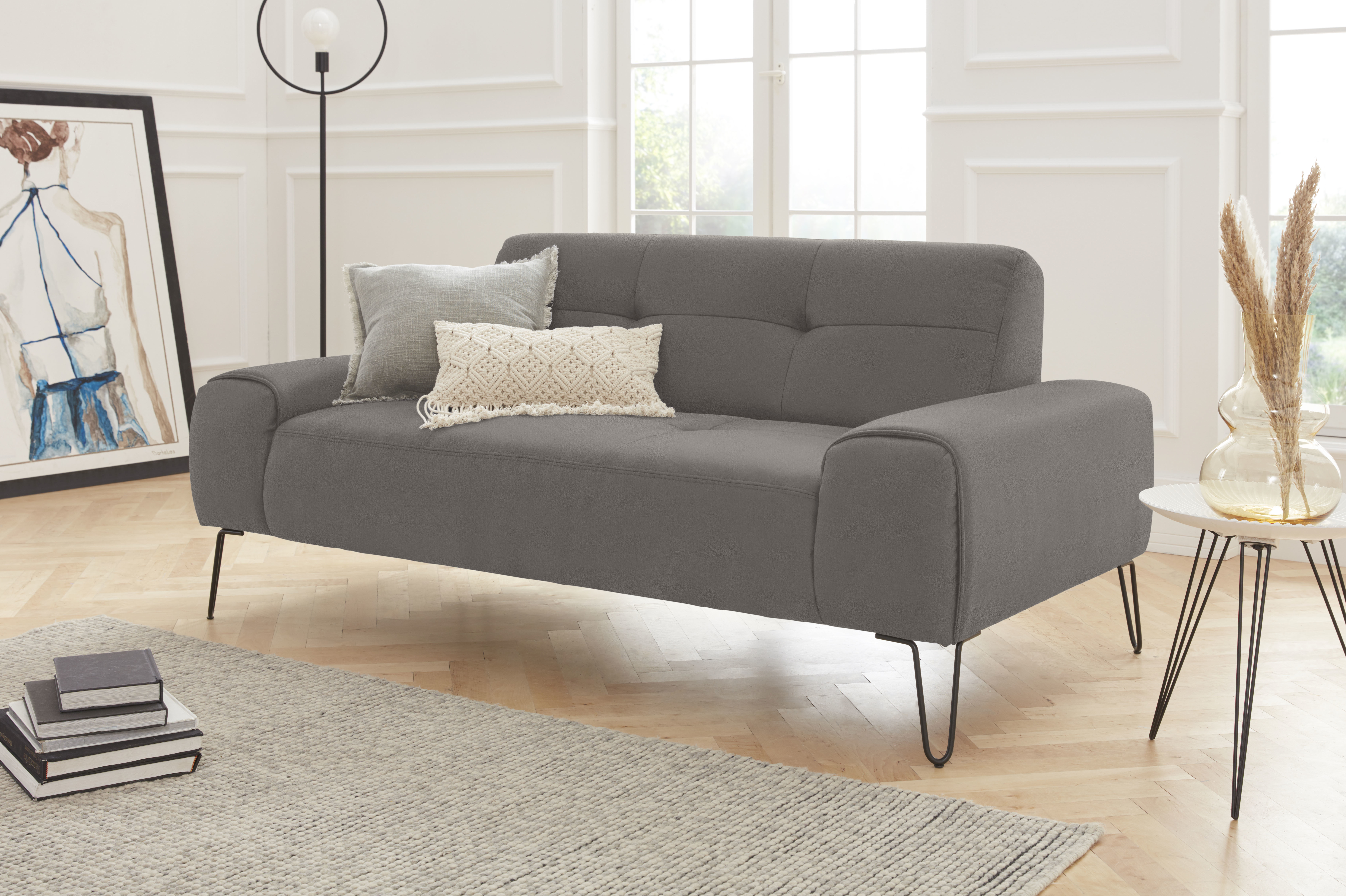 exxpo - sofa fashion 3-Sitzer Taranto, aktuelles Design trifft Sitzkomfort, günstig online kaufen