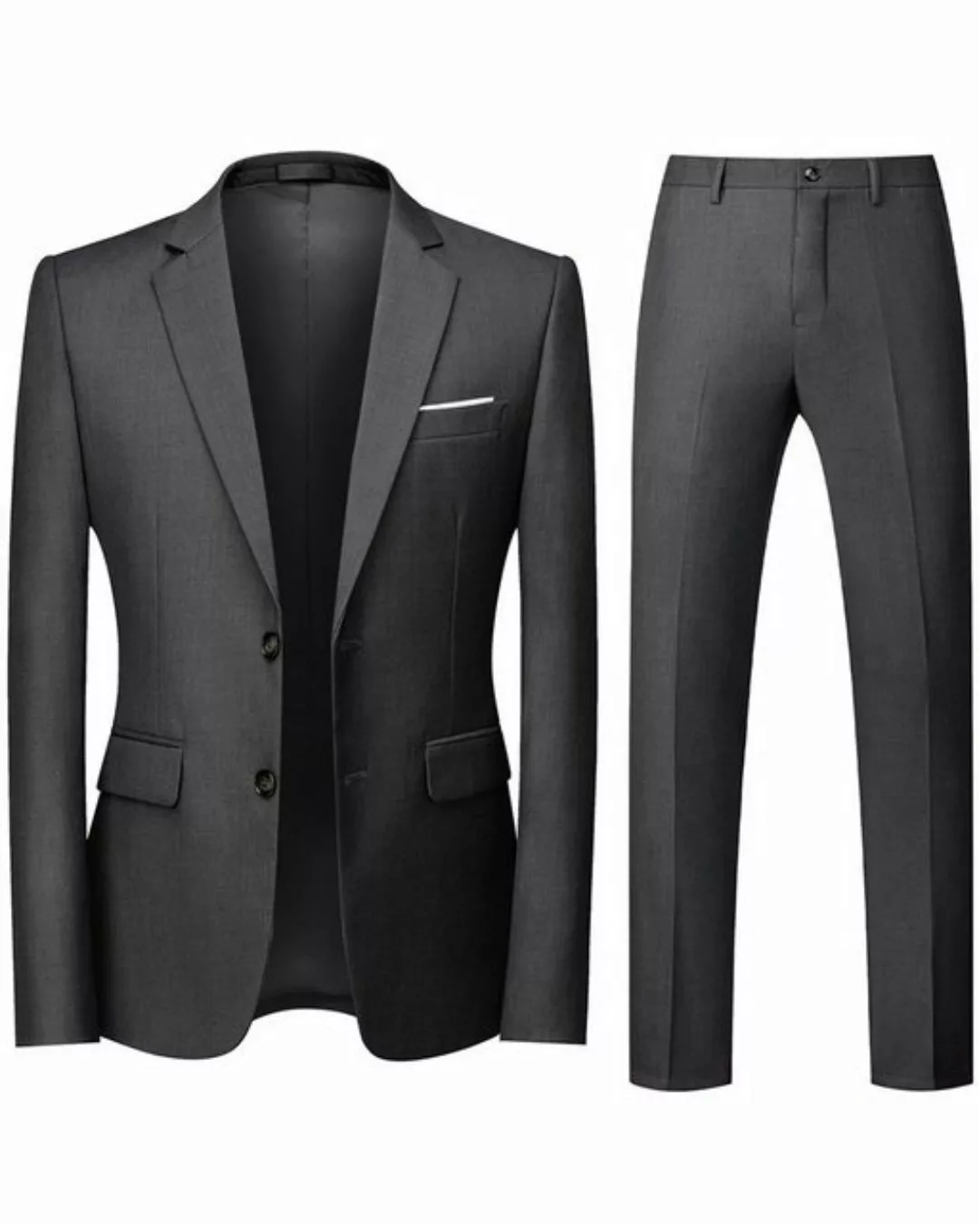 Allthemen Anzug (2 tlg, Sakko & Hose) Herren Anzug Slim Fit Einreihig Busin günstig online kaufen