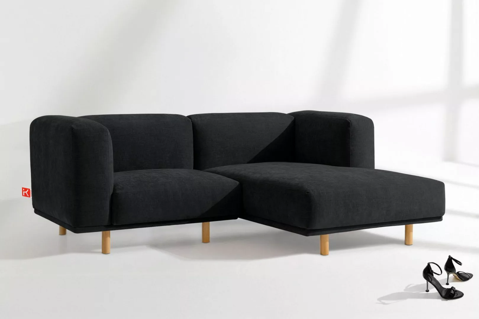 KONSIMO® Ecksofa FOSERO Ecksofa rechts, hergestellt in der EU, handgearbeit günstig online kaufen