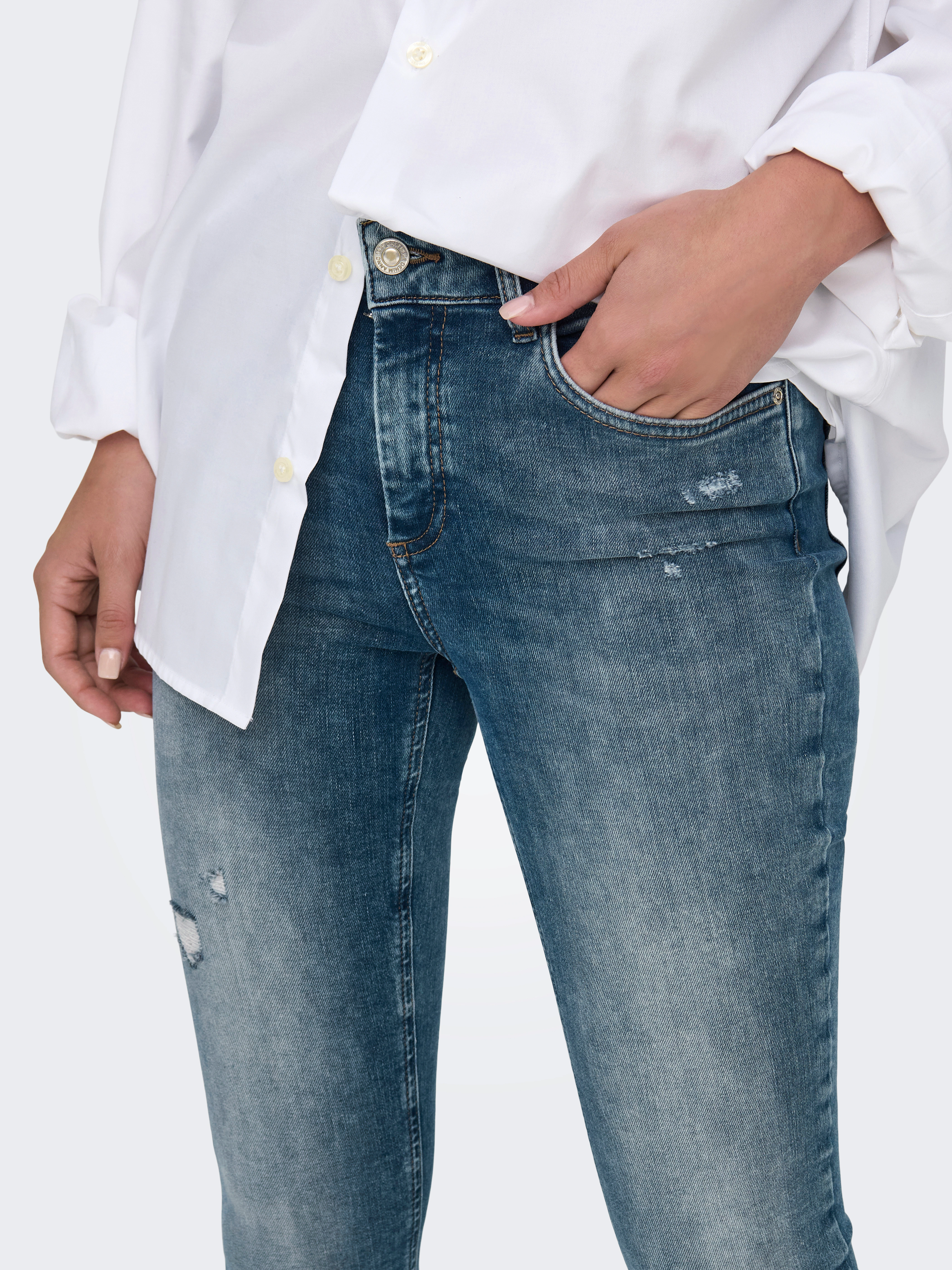 ONLY Skinny-fit-Jeans "ONLBLUSH MID SKIN ANK RW DNM REA593 NOOS" günstig online kaufen