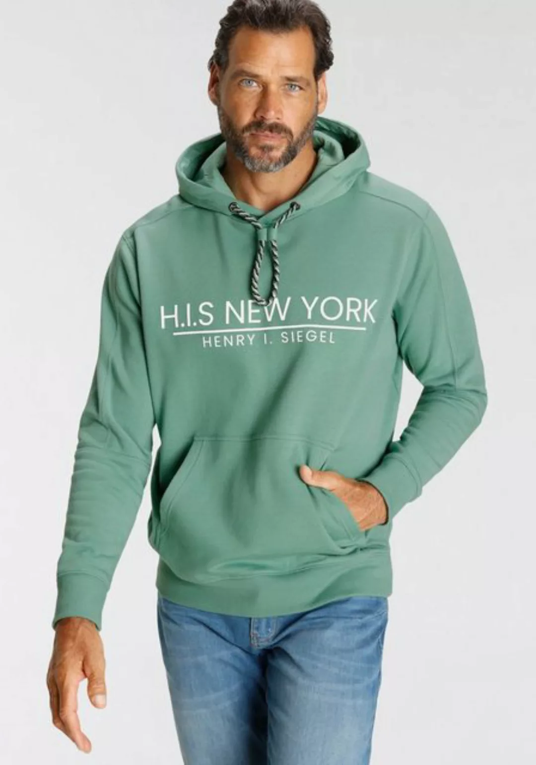 H.I.S Sweatshirt, bedrucktes Design, mit Kapuze und Kordel, aus Baumwollmis günstig online kaufen