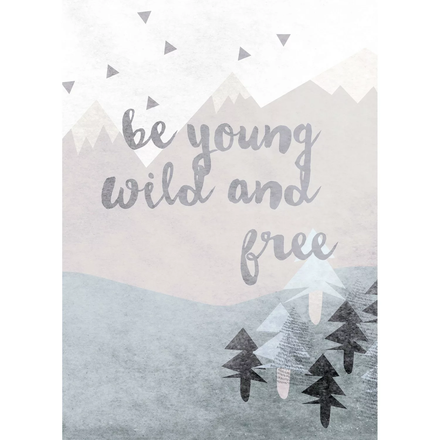 Komar Poster »Wild and Free«, Sprüche, (1 St.), Kinderzimmer, Schlafzimmer, günstig online kaufen