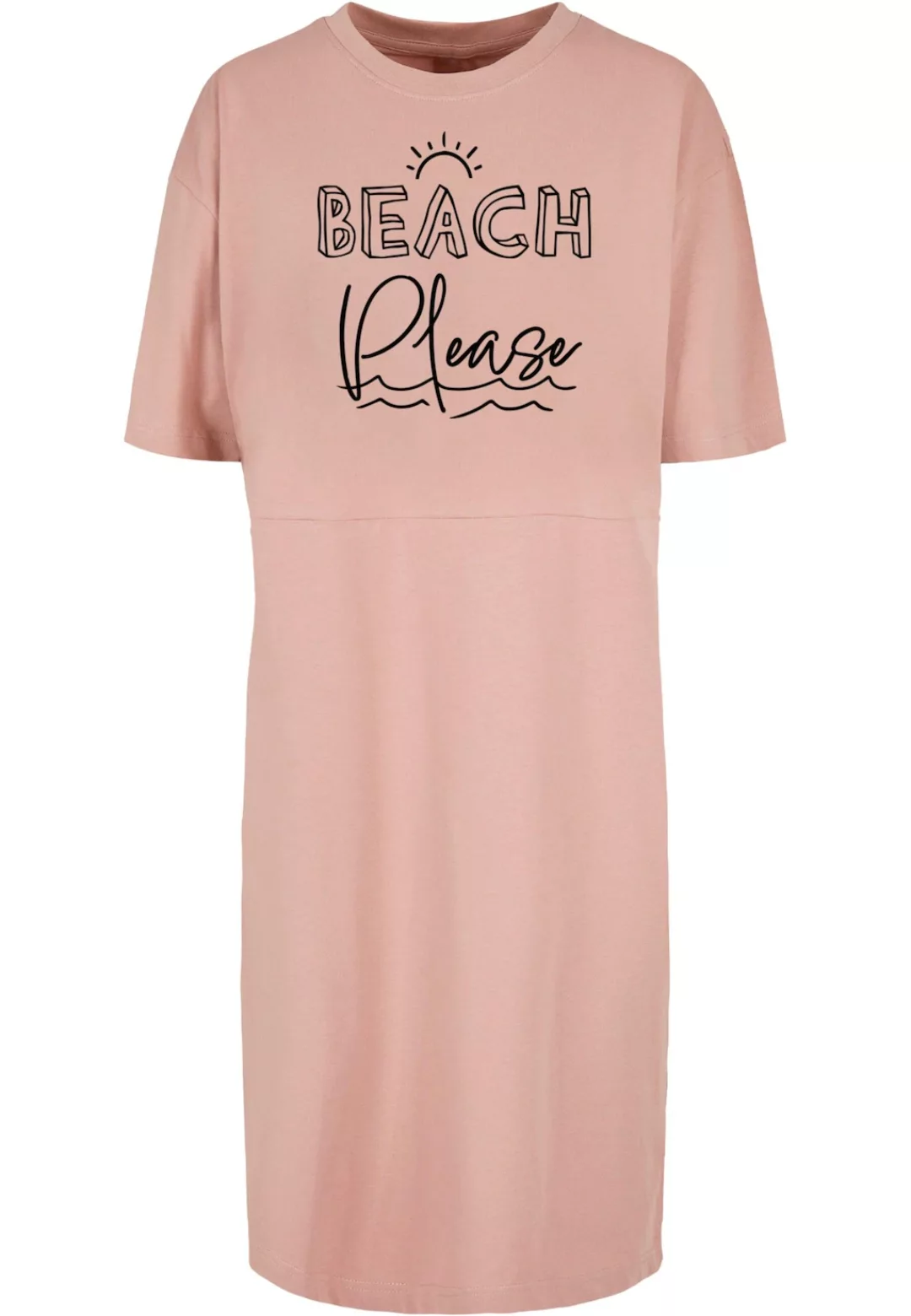 Merchcode Stillkleid "Damen Ladies Beach Please Oversized Slit Tee Dress", günstig online kaufen