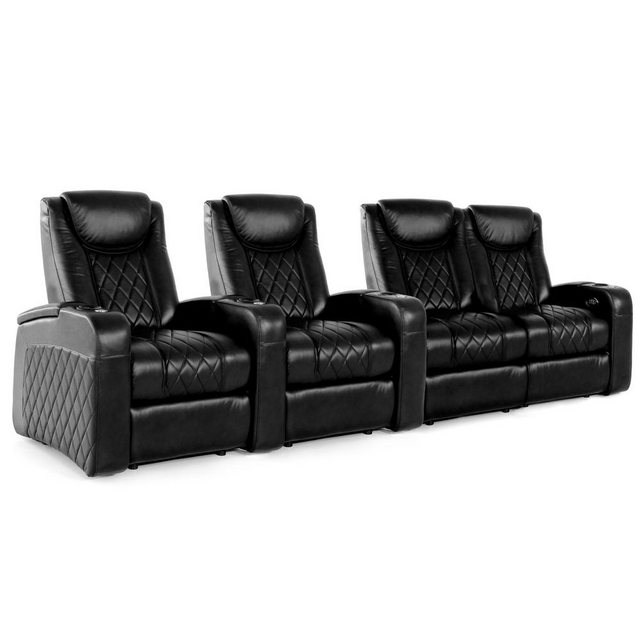 Zinea Sofa Zinea Kinosessel Emperor - 4 Sitzer LR - Leder, elektrisch, LED günstig online kaufen