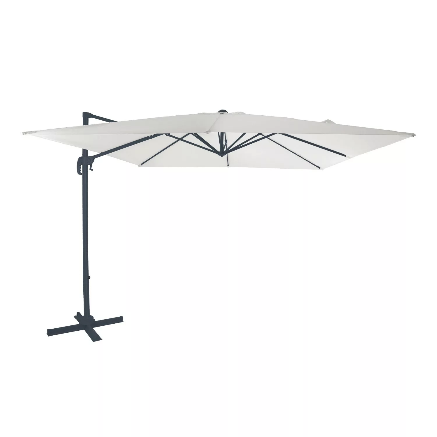 Axi Ampelschirm Nima 300 cm x 300 cm Anthrazit/Beige günstig online kaufen