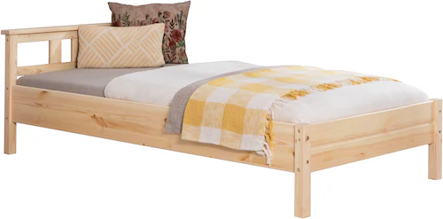 Ticaa Futonbett "Merci", Einzelbett, aus Kiefer Massivholz, inkl. Rollrost günstig online kaufen