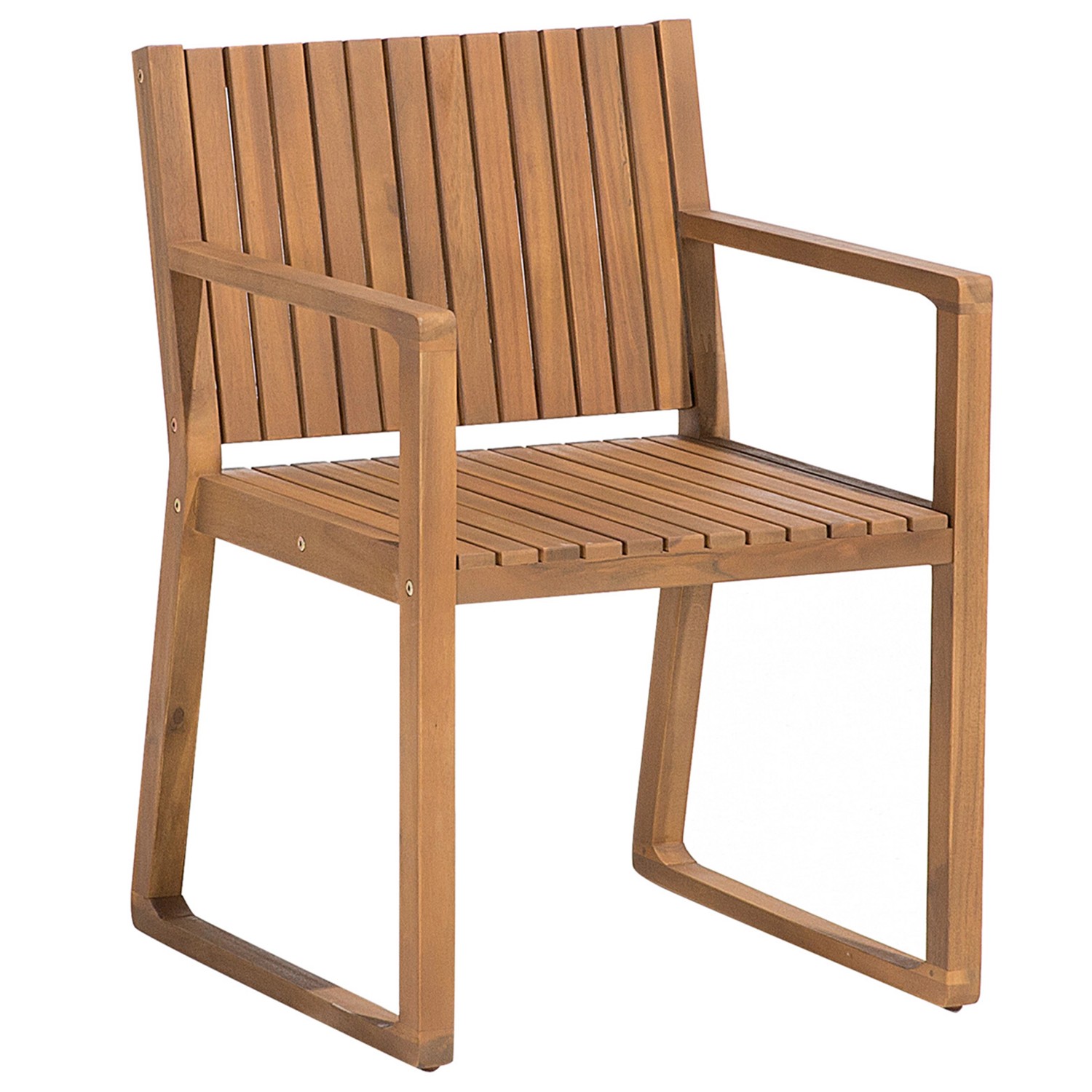 Beliani Gartenstuhl Heller Holzfarbton 59x54x80 günstig online kaufen