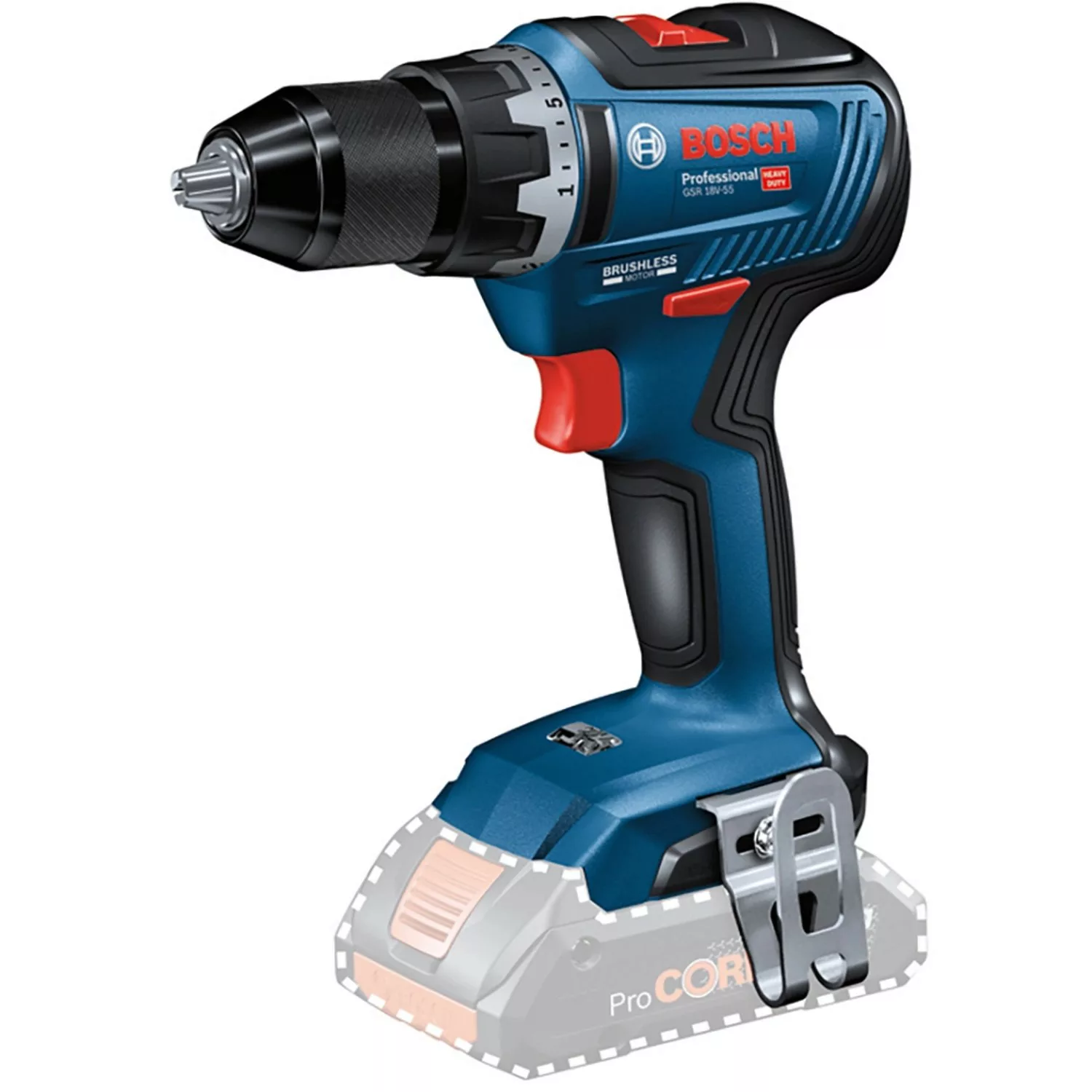 Bosch Professional Akku-Bohrschrauber GSR 18 V-55 Solo günstig online kaufen