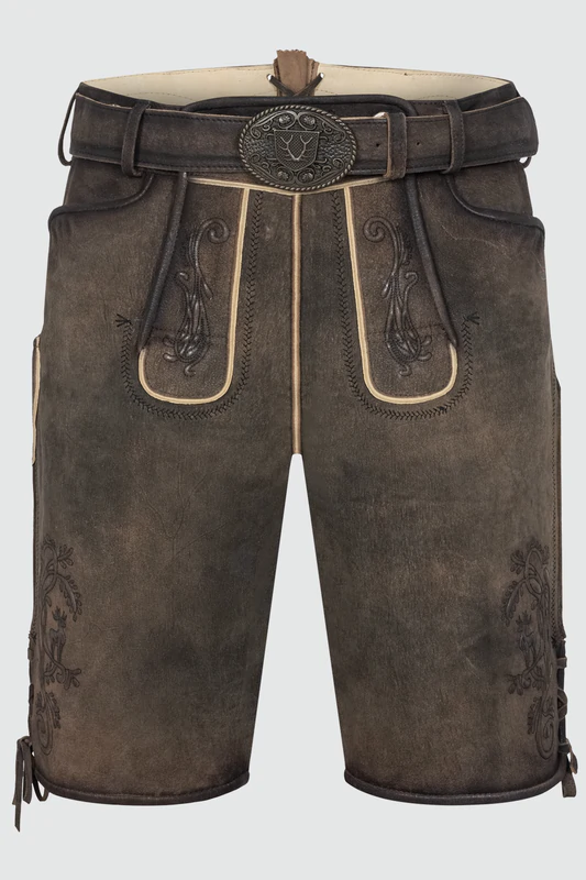 Lederhose Raul mit Gürtel günstig online kaufen