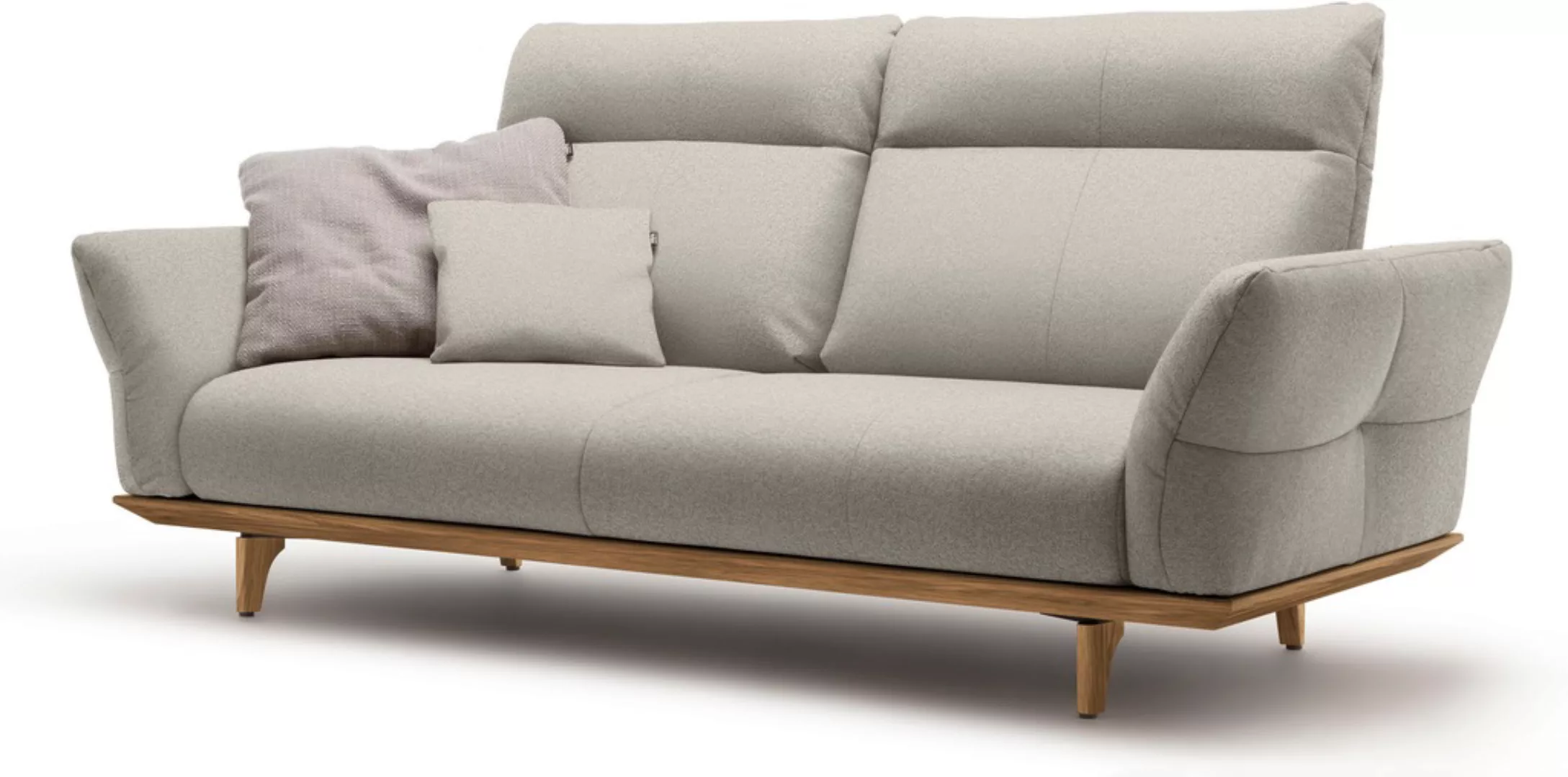 hülsta sofa 3-Sitzer "hs.460", Sockel in Nussbaum, Füße Nussbaum, Breite 20 günstig online kaufen