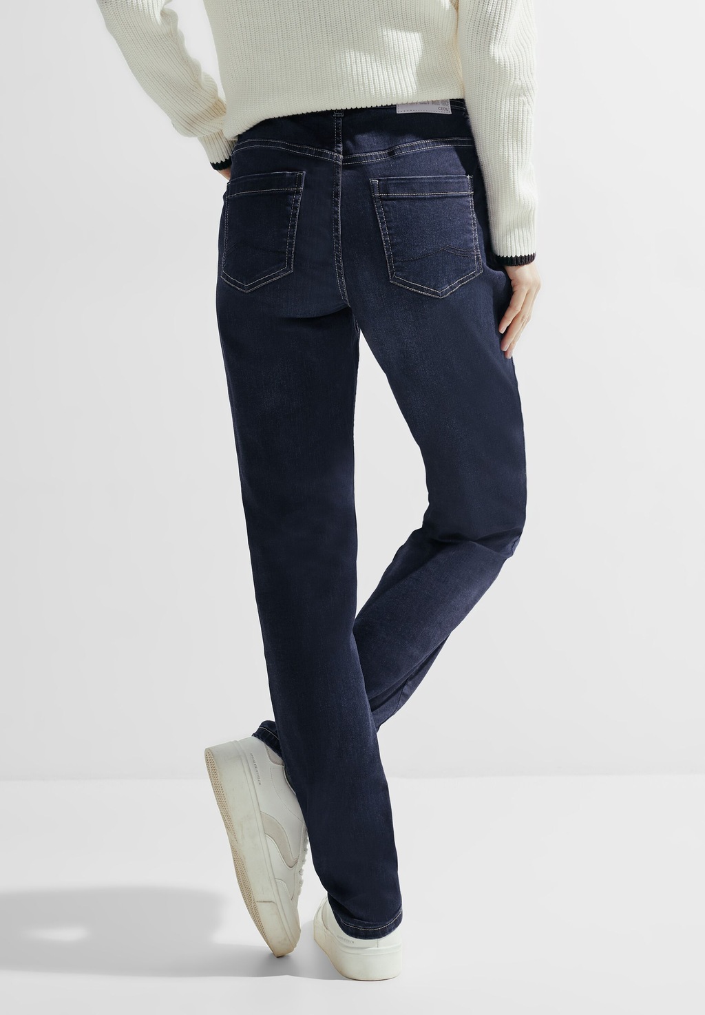 Cecil Slim-fit-Jeans TORONTO in dunkelblauer Waschung günstig online kaufen