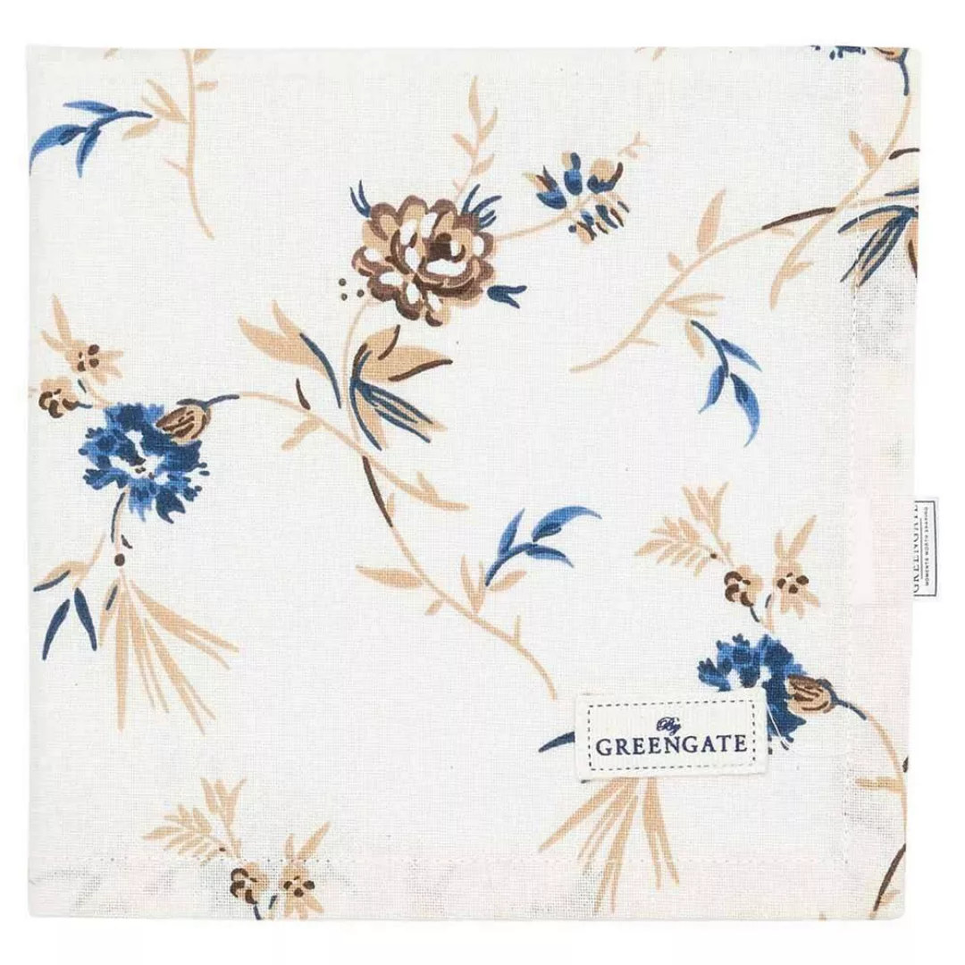 Greengate Stoffserviette Uma Beige Blumen 40x40cm günstig online kaufen