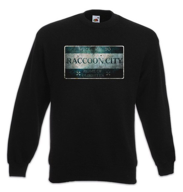 Urban Backwoods Sweatshirt Raccoon City Sign Sweatshirt Logo Resident Nemes günstig online kaufen